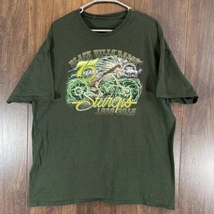 Sturgis Black Hills Rally 75 Years 1938-2015 Mens Shirt Xl Harley Davidson Stain - Picture 1 of 18