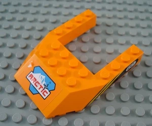 LEGO Orange 6x8 Cutout Decorated Arctic Brick Wedge - Picture 1 of 1