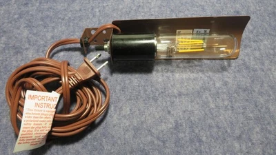NEW 120V Brown Single Curio or Picture Frame Light With Fancy Bulb & 8Ft. Cord - Image 1 of 3