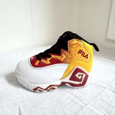New Fila Basketball Sneakers MB Jamal Mashburn White Gold Red NIB 7 Kid Toddler - Image 1 of 4