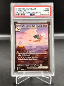 🍀Pokémon PSA 8 Charizard ex 199/165 mew 151 ITALIANO cel bgs graad Pokemon🍀 - Picture 1 of 3