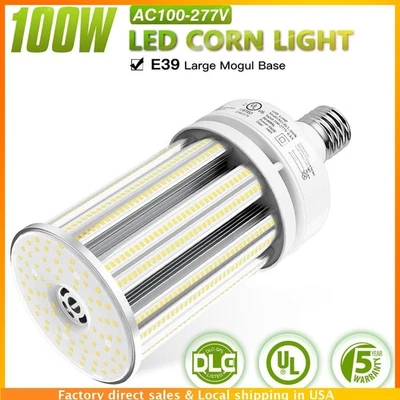 100Watt LED Corn Light Bulb E39 Mogul Base 5000K Warehouse Garage High Bay Lamp - Image 1 of 4