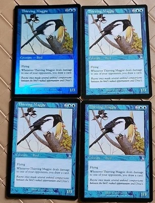 4 Thieving Magpie FOIL & 3 Regular Urza's Destiny LP Lightly Played MTG  - Image 1 of 3