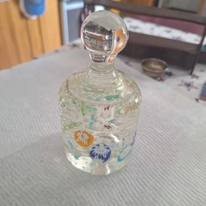 Vtg MURANO FRATELLI TOSO- Millefiore/controlled Bubble Paperweight w/knob Top - Picture 1 of 6