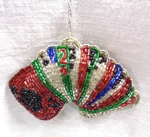 SUDHA Handcrafted INDIA Designed in California MM81205 Beaded Ornament - Picture 1 of 6