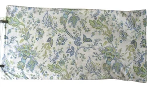 VTG Pottery Barn King Pillowcases Blue & Yellow Floral Paisley 100% Cotton Boho - Picture 1 of 6