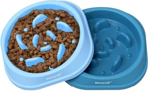 🆕 Mateeylife Alimentador Lento Perro Cuencos 2 PIEZAS Rompecabezas Anti-Asfixia Cuencos de Comida para Perros - Imagen 1 de 8