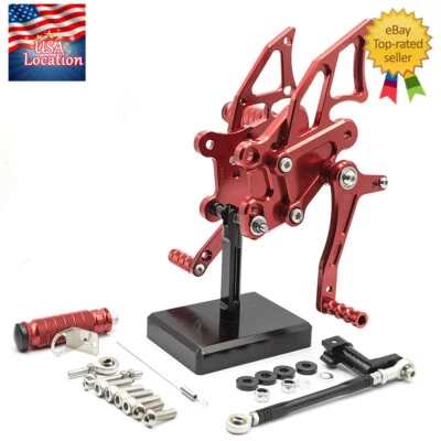 Juego de estriberas CNC para Yamaha YZF R25 R3 2014-2024 pedal trasero clavija cambio GP Foto 1 de 4