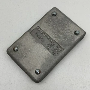 (5er Pack) Crouse-Hinds DS100-G Aluminium blank Gerätebox Steckdosendeckel mit Dichtung - Bild 1 von 10
