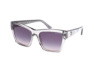 GUESS Damen Butterfly Sonnenbrille GU00113 20B Transparent Grau / Violette 55-17 - Bild 1 von 5