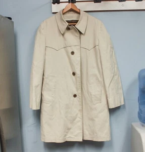 Vintage London Fog Lined Mainscoats Trench Rain Coat Size 42 Reg - Picture 1 of 7