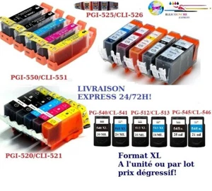 Cartouches encre compati Canon PGI CLI PG CL PG512 CL513 PG540 CL541 PG545 CL546 - Photo 1/10