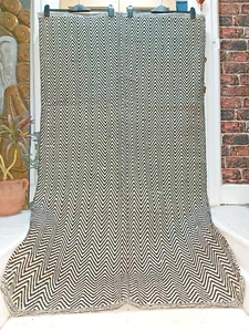 ALFOMBRA INDIA 100% ALGODÓN CALIDAD TELAR A MANO - 154cm x 88cm - ¡MEDIO PRECIO! - Imagen 1 de 11