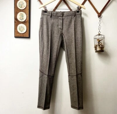 Шерстяные узкие тканые брюки Louis Vuitton на молнии до лодыжки женские FR 40 США 8 - Изображение 1 из 4