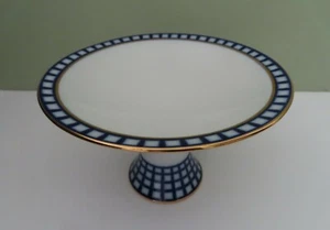 Lomonosov 7 1/4" Cobalt Quatro Fruit Compote - Mint - Picture 1 of 6