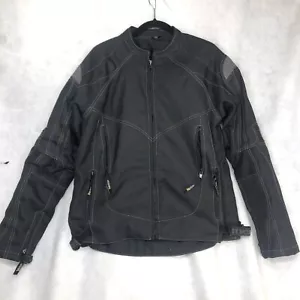 Xelement Motorcycle Jacket Extra Large Black Gray Men Full Zip Up Used - Picture 1 of 7