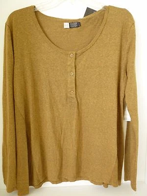 NEW VOLCOM HURRY UP HENLEY L/S PULLOVER TOP TEE  SMALL MEDIUM Army code L85 - Image 1 of 4