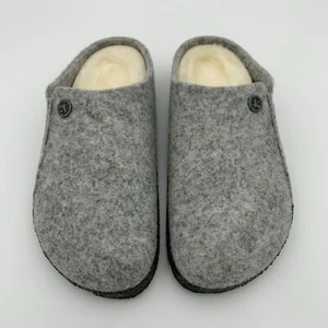 Birkenstock Neu ohne Karton Zermatt Nieten Lammfell hellgrau Wollfilz schmal - Bild 1 von 4