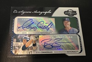 Ryan Zimmerman - Alex Smith 2008 Topps Co-Signers Auto #CS-SZ - Nationals