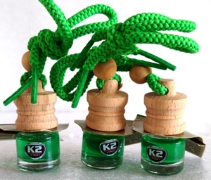 3x Ambientador APPLE AROMA CARO COLGANTE Fresco Nuevo PERFUME Botella Vidrio Madera - Imagen 1 de 2