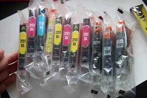 EZ INK 251XL: Black Cyan Magenta-Yellow-251 - Lot - Picture 1 of 12