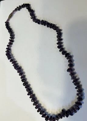 Lindo COLAR DE MIÇANGAS VINTAGE AMETISTA 22” - Imagem 1 de 4