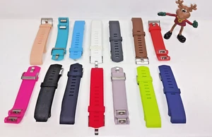 14 New Curved Rubber Fitbit Clip Tracker/Watch Style Strap Silicone Bands - Picture 1 of 11