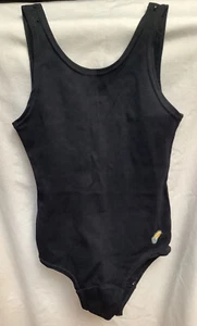 Vintage Judy Grinham One Piece Black Nylon Swim Bathing Suit Girls to Fit 30” - Picture 1 of 7