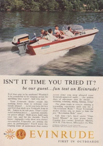 1959 Evinrude: Isnt It Time You Tried It Vintage Print Ad - Picture 1 of 1