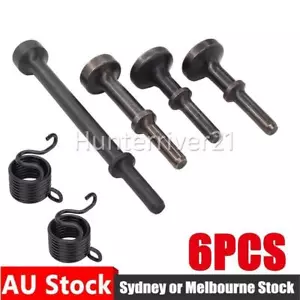 6Pcs Smoothing Pneumatic Air Hammer Pneumatic Chisel Bits w/ Spring Tools Kit AU - Picture 1 of 11