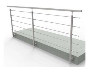  Balkongeländer Terrassengeländer Handlauf 3m Edelstahl Wandmontage 100cm hoch  - Bild 1 von 5