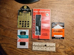 Vintage Snap Fasteners and Sewing Needles Singer Embassy Sovereign Sharps Newery - Picture 1 of 6
