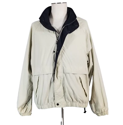 Dockers golf windbreaker jacket men's medium beige lined Outdoor Sports preppy - Image 1 of 4