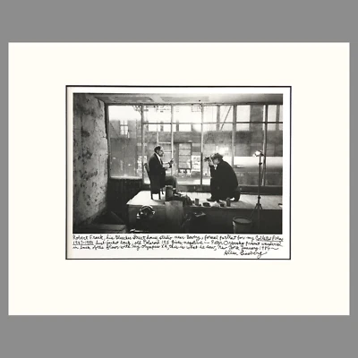 Allen Ginsberg Being Photographed by Robert Frank, Matted Print 16 x 20