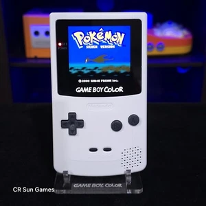 White Gameboy Color Console OLED Touch Screen And USB-C Rechargeable Battery - Picture 1 of 6
