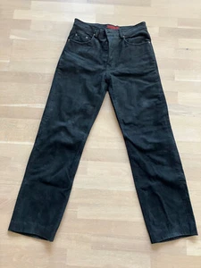 Herren-Lederhose MADDOX aus Nubukleder schwarz - Jeanscharakter - Bild 1 von 7