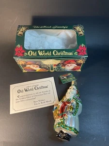 Old World Christmas Glass Ornament Father Santa Christmas English Version ~4” - Picture 1 of 14