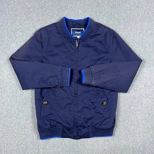 Jacadi Paris Boys Jacket Size 10A Navy Blue Canvas Pocket French Design - Picture 1 of 10
