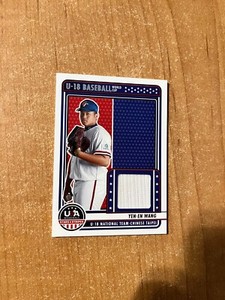 2023 Stars & Stripes - Yen-En Wang - Chinese Taipei World Cup Jersey Relic