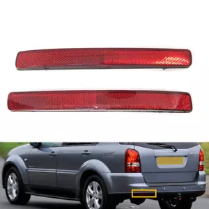 Pair Rear Bumper Reflector for Ssangyong REXTON 2006-2017 KYRON 2007-2011 - Picture 1 of 6
