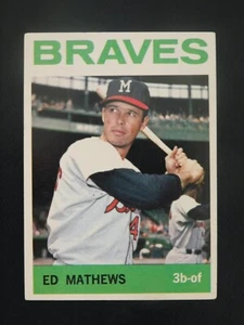 Tarjeta de béisbol 1964 Topps #35 Ed Mathews (en muy buen estado+) Bargin Bin - Imagen 1 de 2