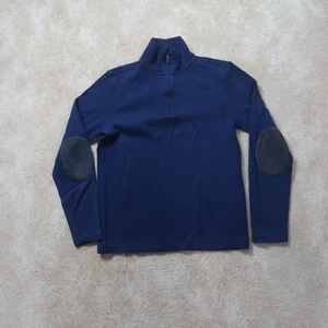 Suéter Pullover Banana Republic 1/4 Cremallera Para Hombre Medio Azul Manga Larga - Imagen 1 de 11