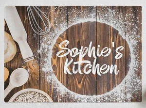 Personalizado Cualquier Nombre Diseño de Harina Vidrio de Cocina Tabla de Cortar Artículo Regalo - Imagen 1 de 4