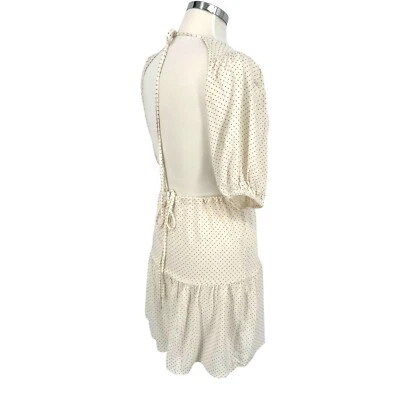 Mini Vestido O'Neill Lunares Espalda Abierta Crema Marfil Marrón Talla Pequeña Nuevo con Etiquetas Foto 1 de 4