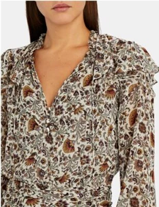 TALLA 12 NUEVO CON ETIQUETAS VERÓNICA BARBA Jaylene SEDA Marrones cachemira Otoño Invierno Vestido Mujer 695 - Imagen 1 de 11