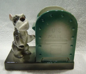 Florero maceta maceta perro cachorro y buzón de correo de colección figura RARA - Imagen 1 de 8