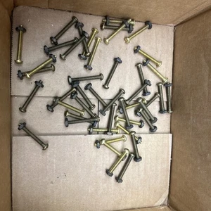 45 Count #10-24 Round Head Brass Machine Screw And Nut 1.5” Long NOS - Picture 1 of 2