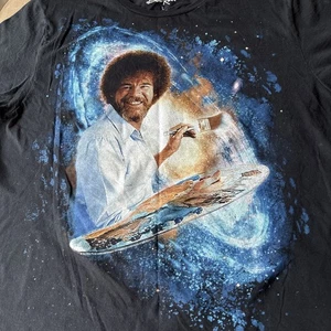 Bob Ross T-Shirt Schwarz L 100% Baumwolle - Bild 1 von 3