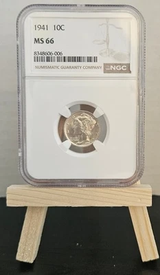 NGC MS66 1941 Mercury Dime - Image 1 of 2