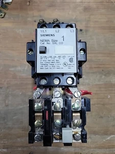 1) SIEMENS NEMA GRÖSSE 1 SXLCO SXL CO 27A 600VAC 480V 3 PHASEN 120V SPULE - Bild 1 von 4